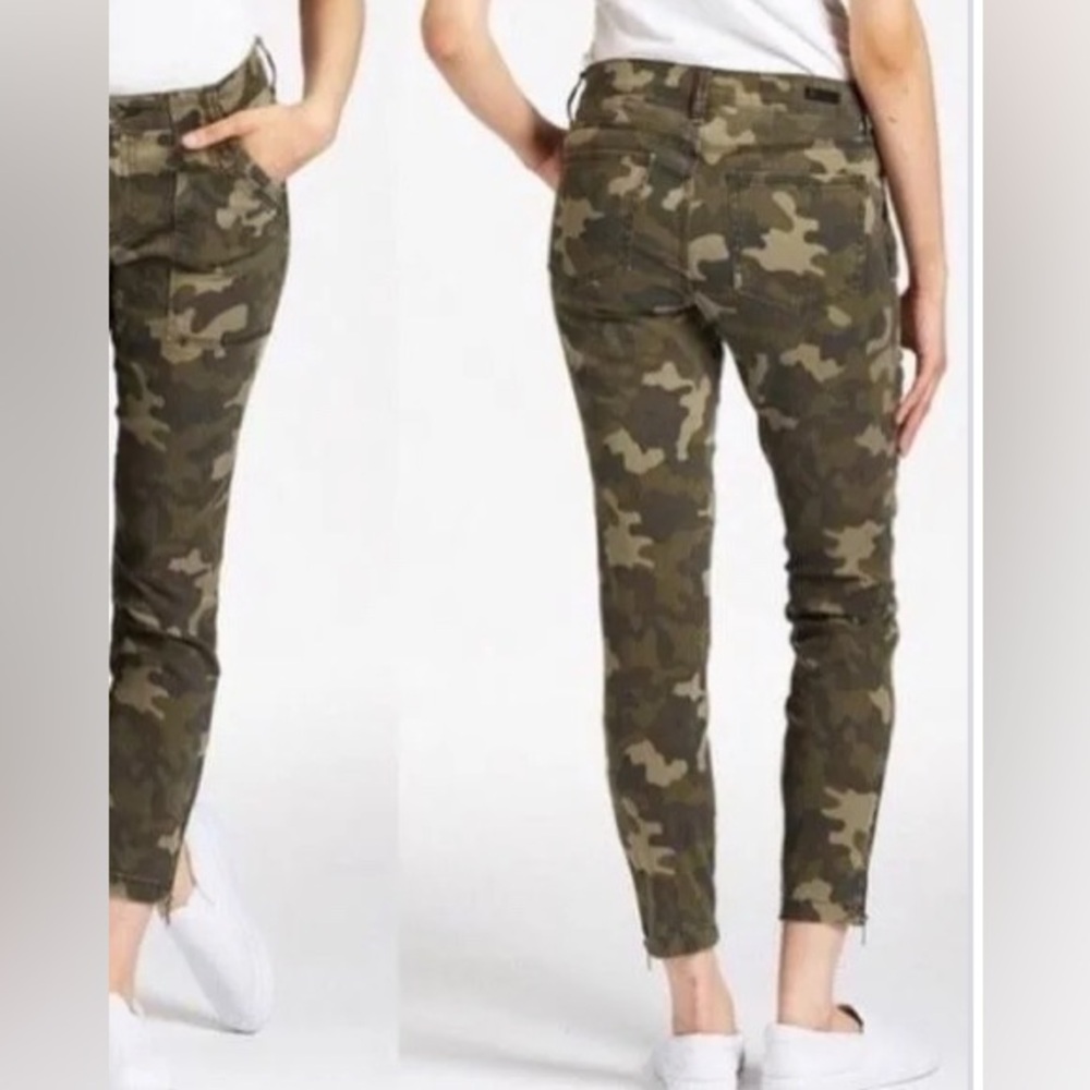 NWT Kut From the Kloth Camouflage Ankle Skinny Jeans with Zipper Detail-Size 14